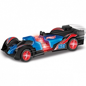 Механическая машинка Hot Wheels со светом и звуком, синяя, 16 см (Toy State, HW90711)